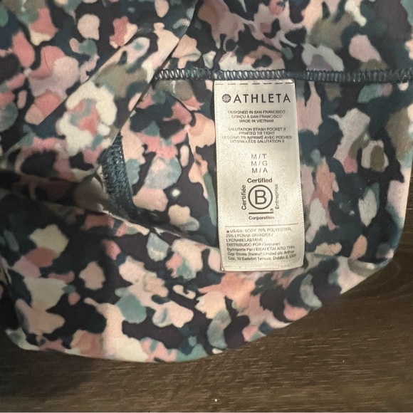 Athleta Salutation Stash Pocket II 7/8 Tight M TALL Sequoia Multi - Picture 6 of 6